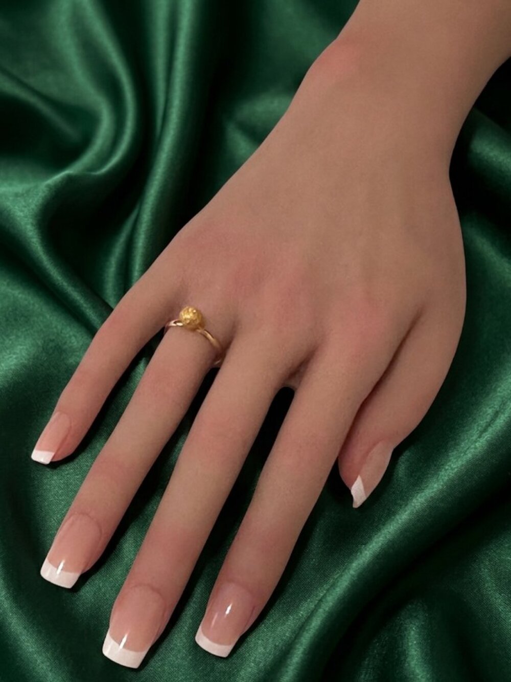 18K Gold Ring Ball s Size 5.75 - Picture 7 of 8